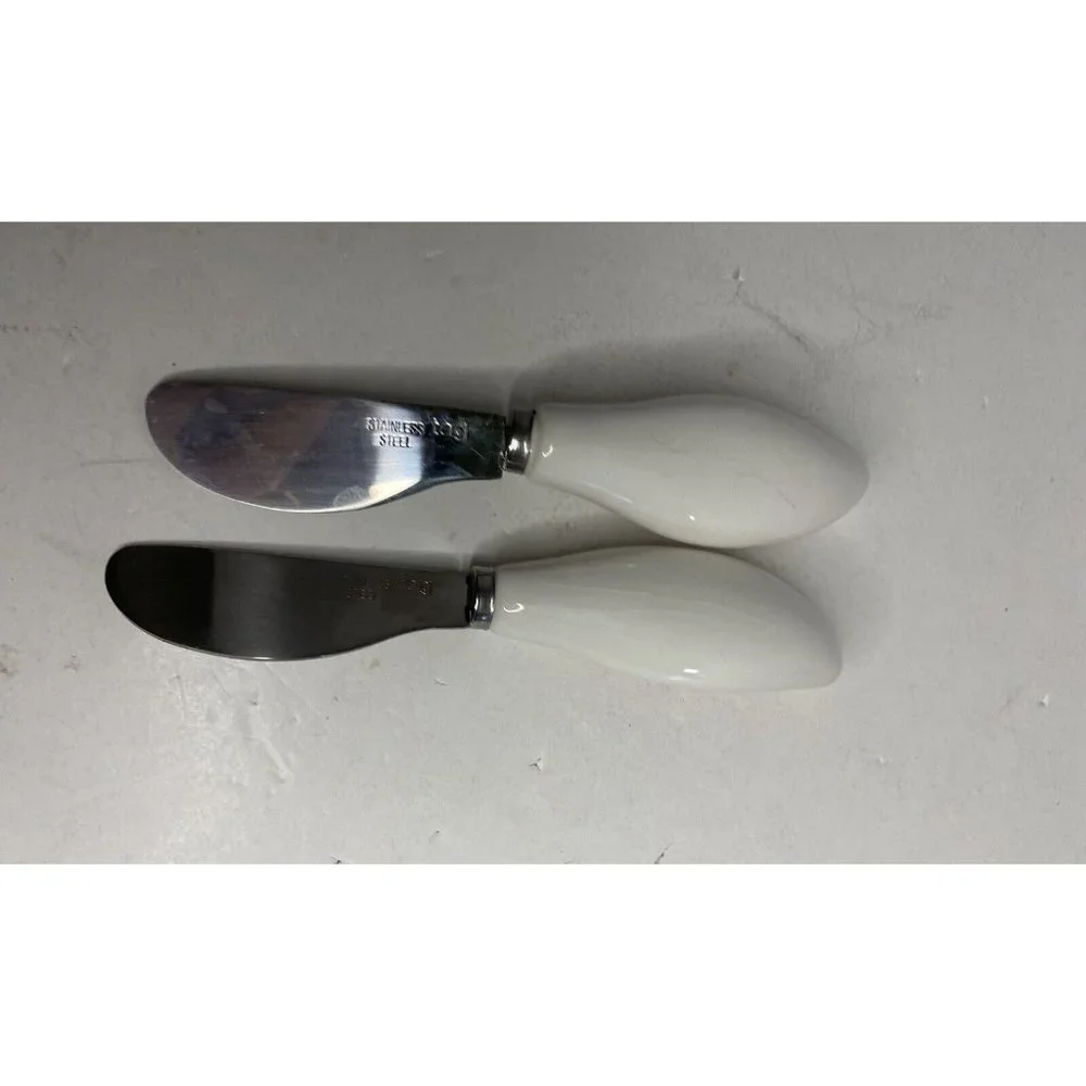 Easter Bunny Ear Spreaders Set Of 2 Cheese Butter Appetizer Tray